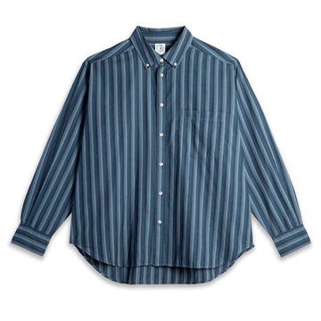 Polar Skate Co Ben LS Shirt Blue Stripe